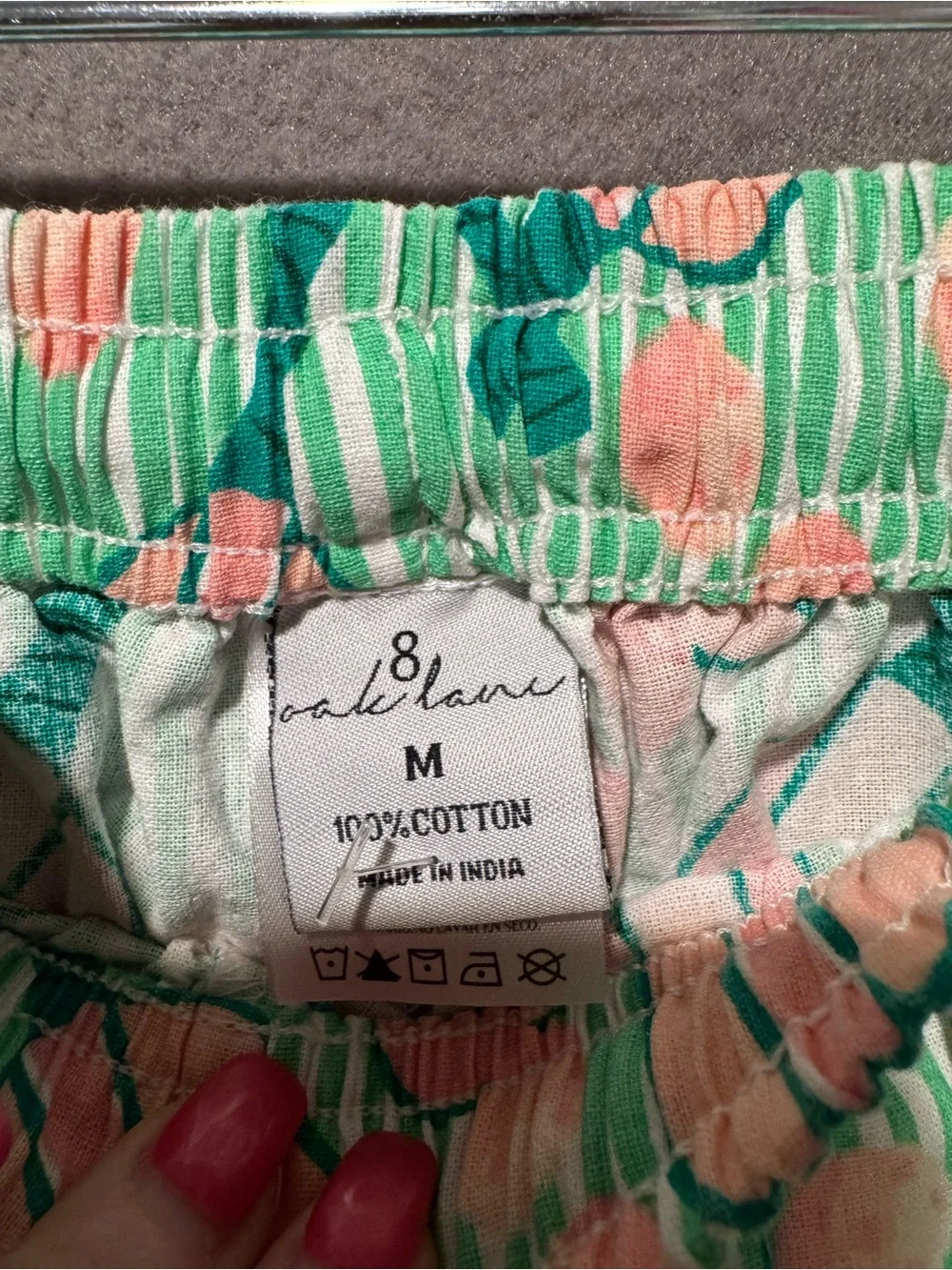 8 Oak Lane Green Printed Pajama Set with Pickleball Pattern